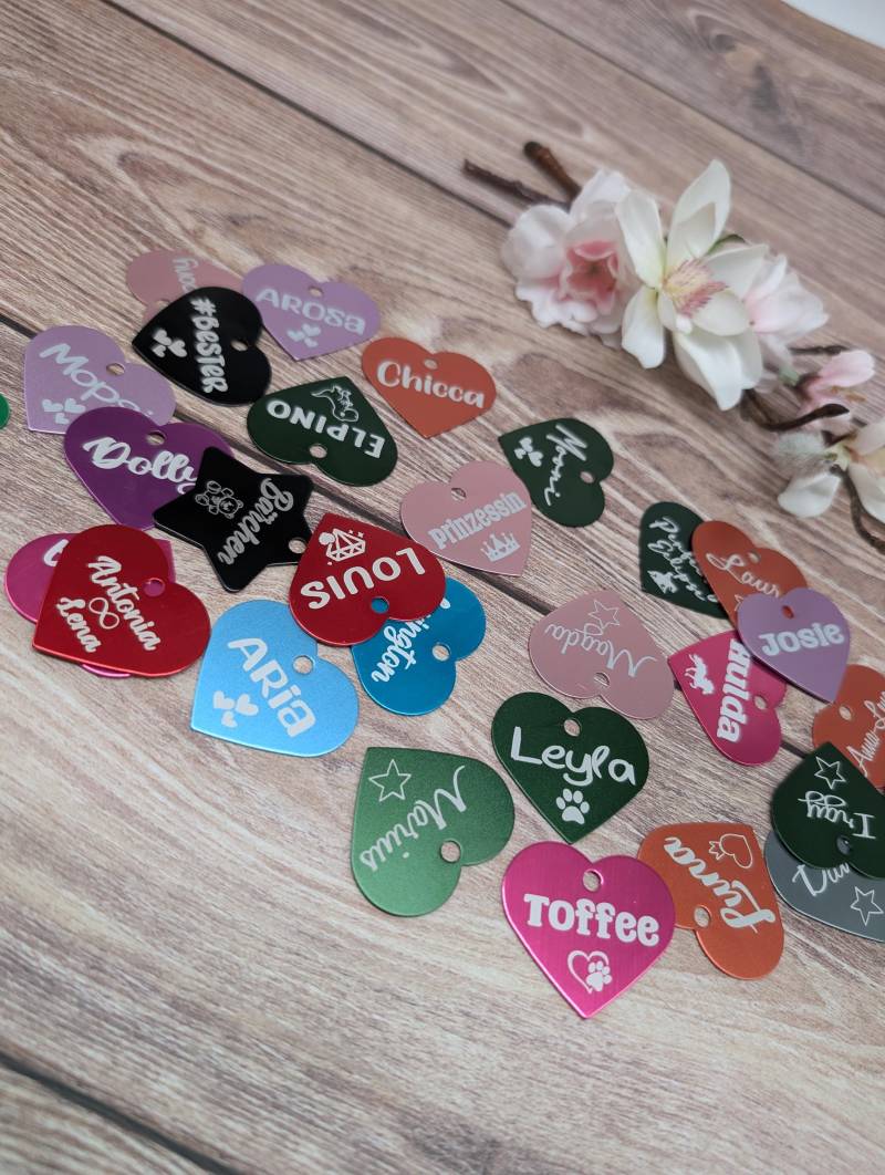 Glücksmarke Hundemarke Dogtag Geschenkidee Herzmarke Glücksbringer Personalisiert Glücksmarke Hundemarke Dogtag Geschenkidee Herzmarke Glücksbringer Personalisiert von Lenasschilderwald