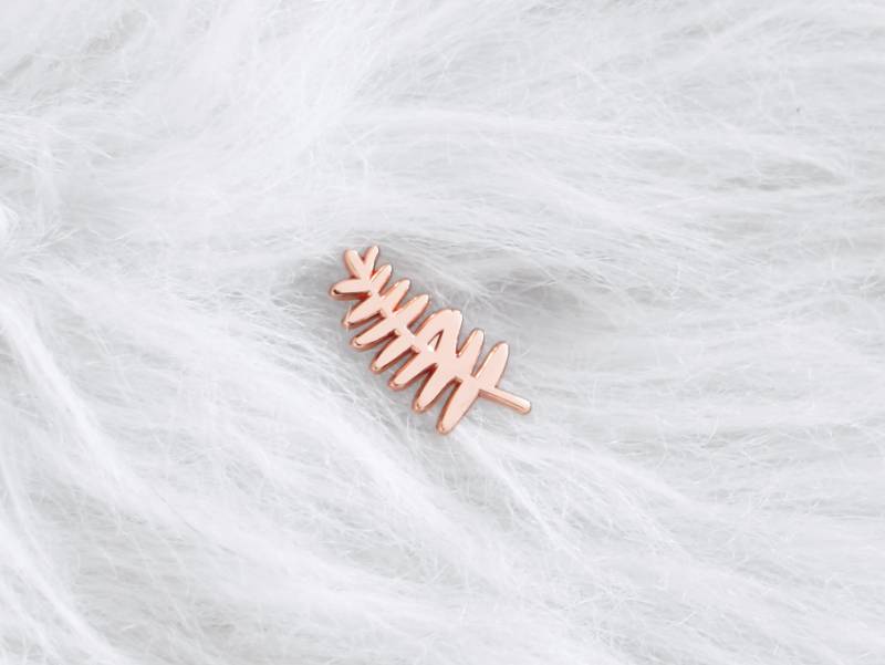 Anstecknadel Mit Farnblatt Aus Roségold - Schmuckbrosche Roségoldenem Metall Geburtstags- Oder Weihnachtsgeschenk Pflanzenschmuck Geschenk Für von LencrerieMarine