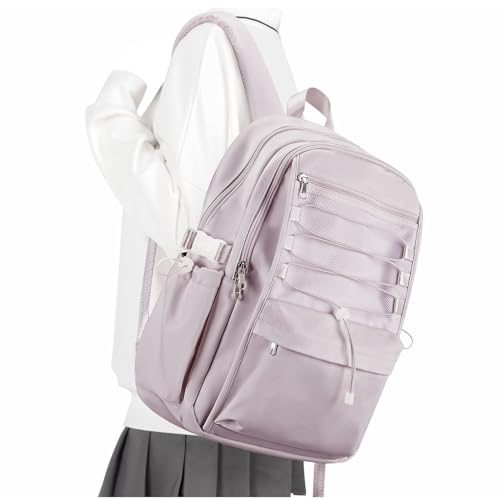 Schulrucksack Teenager Mädchen Jungen Schule Rucksack Damen Herren,Leichter Schultasche Mädchen,15.6 Zoll Universität Schulranzen Rucksack mit Laptopfach,School Bag Backpack for women men（Lila） von Lendolk