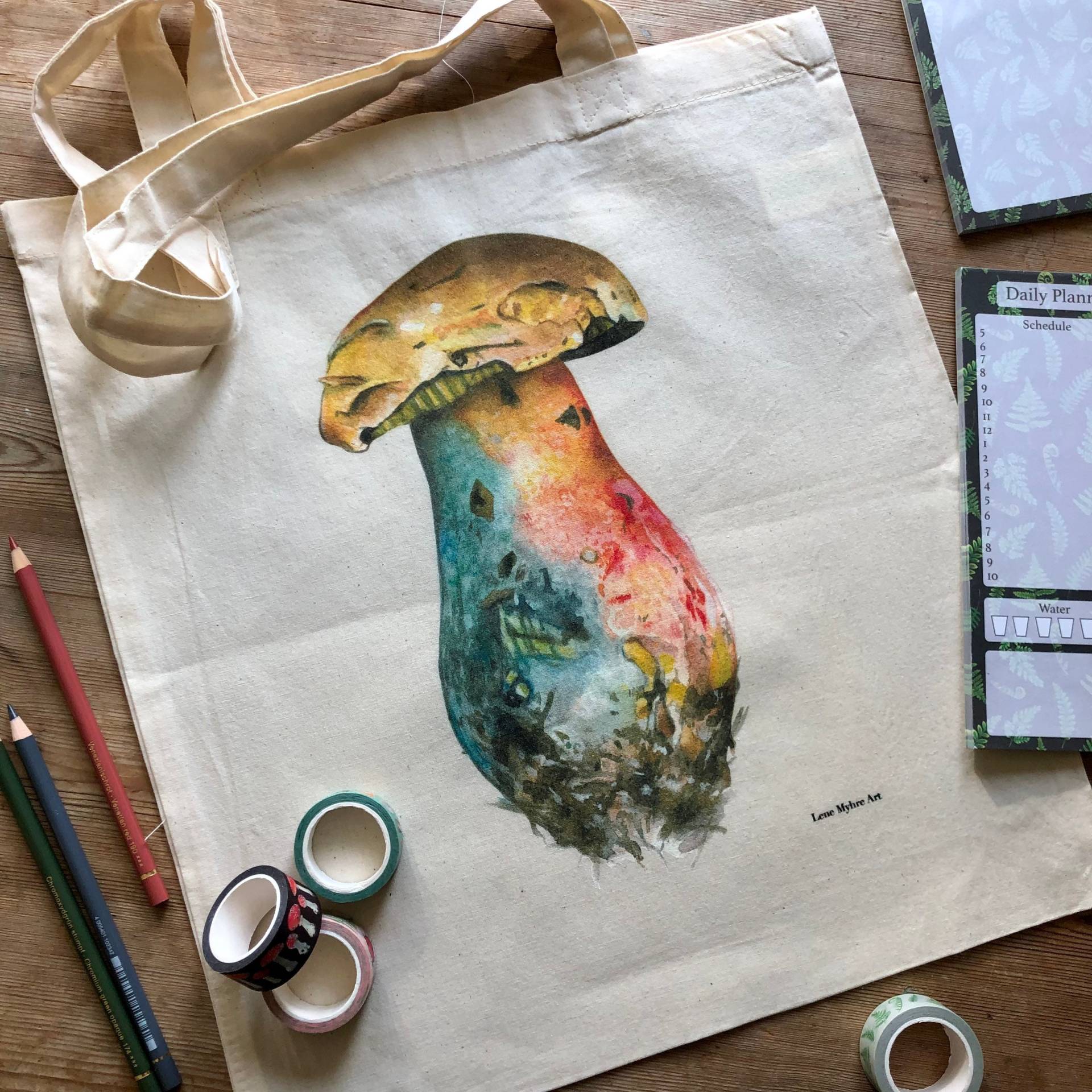 Zauberpilz Tasche, Pilz Kunstdruck, Kunstdruck von LeneMyhreArt