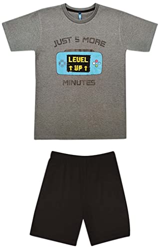 Lenny Sky Mädchen EG.ARCAD.PSH Pyjamaset, Dunkelgrau CH/Schwarz, 10 Jahre von Lenny Sky