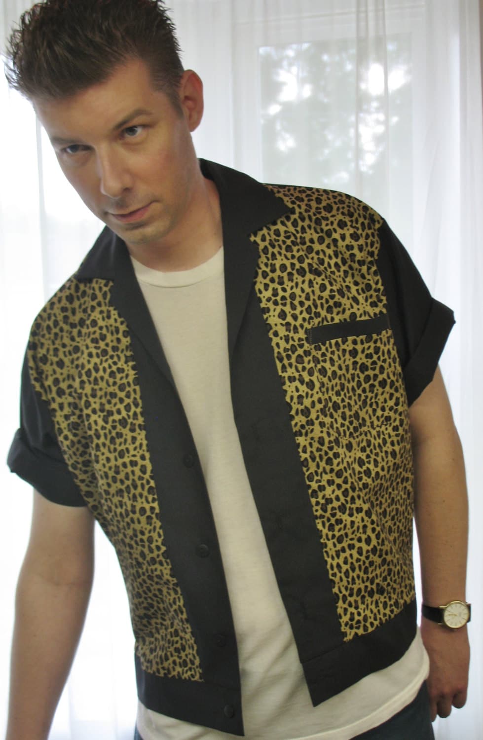 Herren Rockabilly Shirt Jac Leopard Print Herren Rockabilly Shirt Jac Leopard Print von LennyShirts