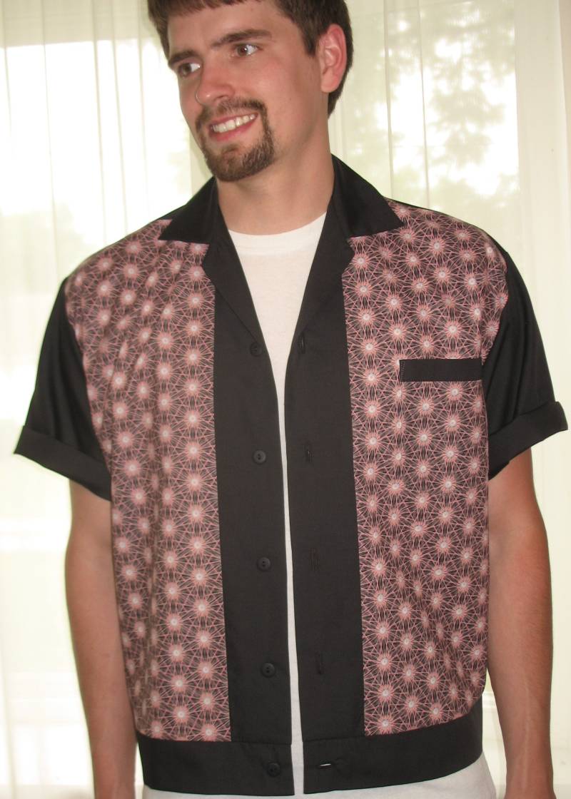 Herren Rockabilly Shirt Jac Pink Starburst Herren Rockabilly Shirt Jac Pink Starburst von LennyShirts