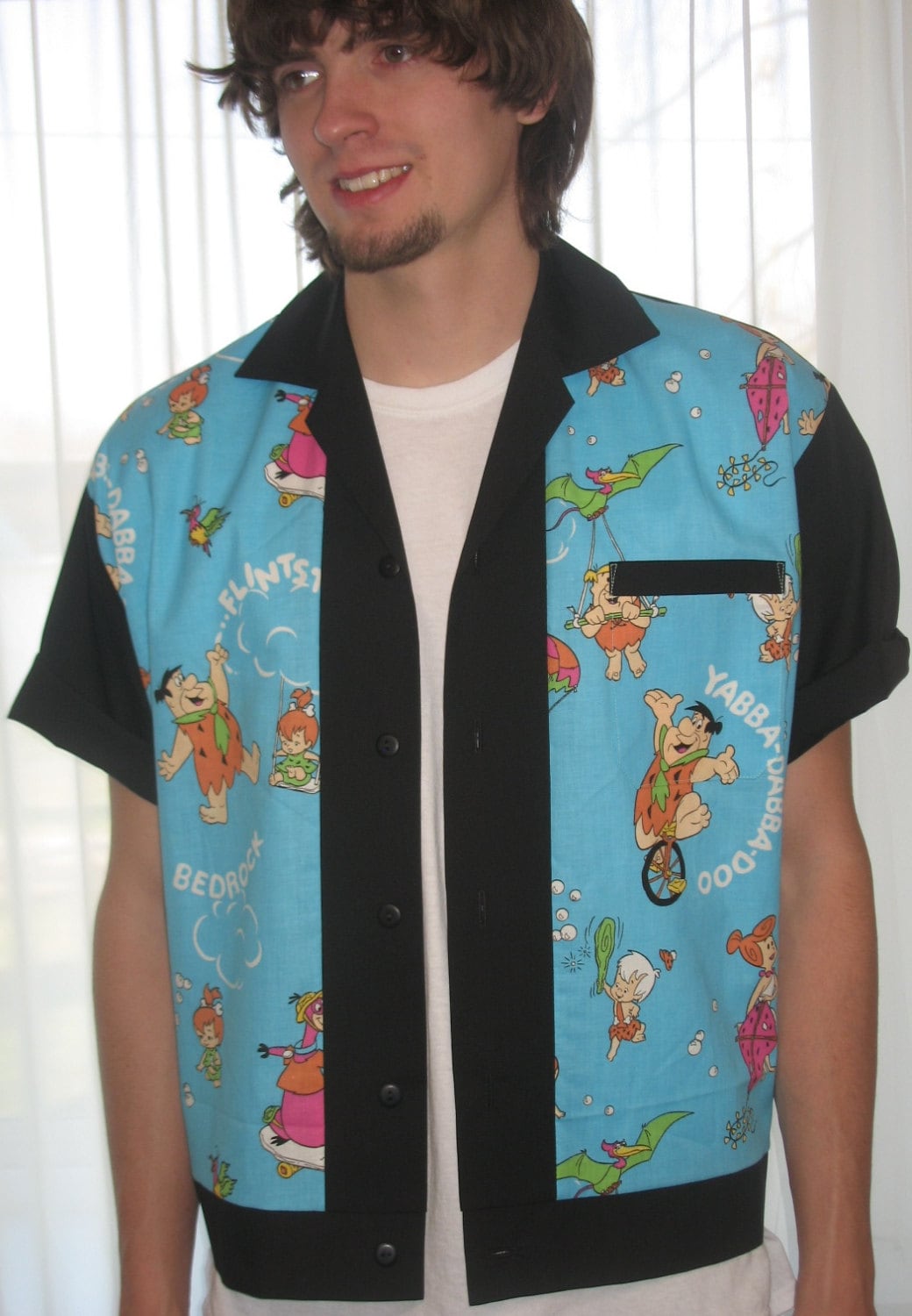 Herren Rockabilly Shirt Jac The Flintstones Yabba-Dabba-Doo Herren Rockabilly Shirt Jac The Flintstones Yabba-Dabba-Doo von LennyShirts