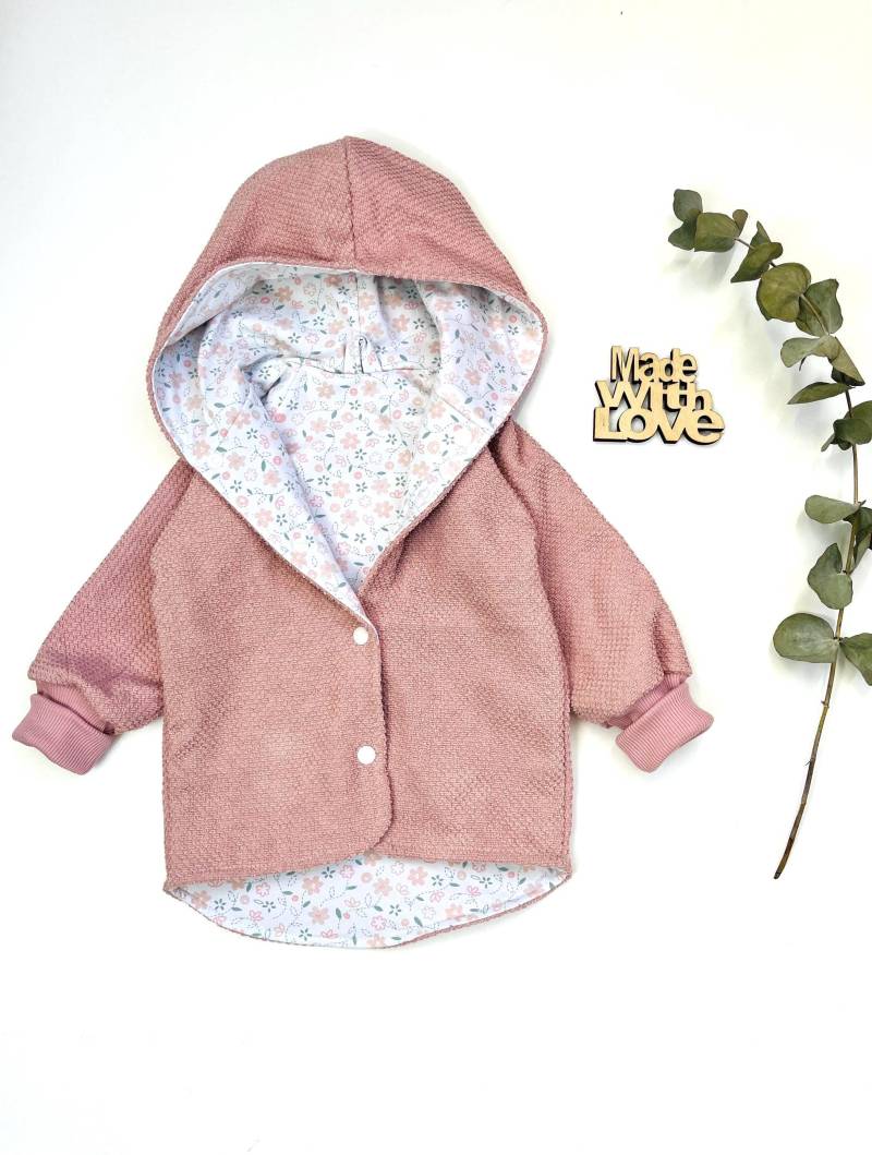 Baby Jacke Übergangsjacke Mitwachsjacke Rosa Floral Größe 80 Sofort Verfügbar von Lenohandmade