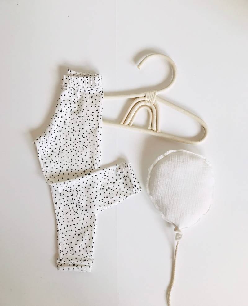 Mädchen Leggings 74-92 Cremeweiß Punkte Dots Kleinkinder von Lenohandmade