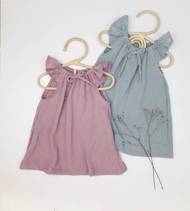 Musselin Baby Mädchen Kleid Wunschgröße Kleinkind von Lenohandmade