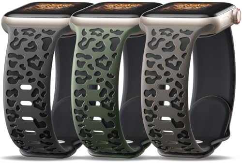 Lenrao Kompatibel mit Apple Watch-Armbändern für Damen, 40 mm, 38 mm, 41 mm, 42 mm, 44 mm, 45 mm, 49 mm, Silikonband für Apple Watch Serie 9, Bänder 8, 7, 6, 5, Ultra SE, kompatibel mit von Lenrao