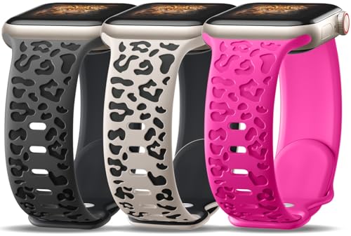 Lenrao Kompatibel mit Apple Watch-Armbändern für Damen, 40 mm, 38 mm, 41 mm, 42 mm, 44 mm, 45 mm, 49 mm, Silikonband für Apple Watch Serie 9, Bänder 8, 7, 6, 5, Ultra SE, kompatibel mit von Lenrao