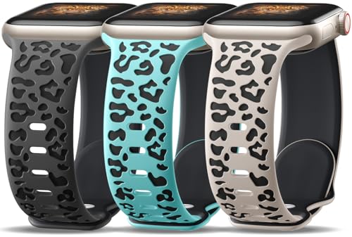 Lenrao Kompatibel mit Apple Watch-Armbändern für Damen, 40 mm, 38 mm, 41 mm, 42 mm, 44 mm, 45 mm, 49 mm, Silikonband für Apple Watch Serie 9, Bänder 8, 7, 6, 5, Ultra SE, kompatibel mit von Lenrao