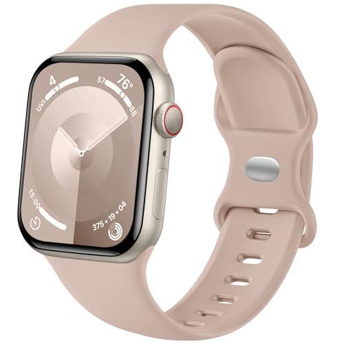 Lenrao Kompatibel mit Apple Watch-Armbändern für Damen, Apple Watch-Armbänder 40 mm, 38 mm, 41 mm, Silikon, Sport, wasserdicht, verstellbar, für iWatch-Armbänder der Apple Watch Serie von Lenrao