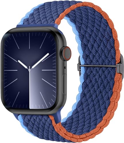 Lenrao Kompatibel mit Apple Watch-Armbändern für Damen, geflochtenes Nylon-Armband für Apple Watch, 40 mm, 38 mm, 41 mm, 42 mm, 44 mm, 45 m, 49 mm, dehnbares Sportarmband für iWatch Serie 9, 8, 7, 6, von Lenrao