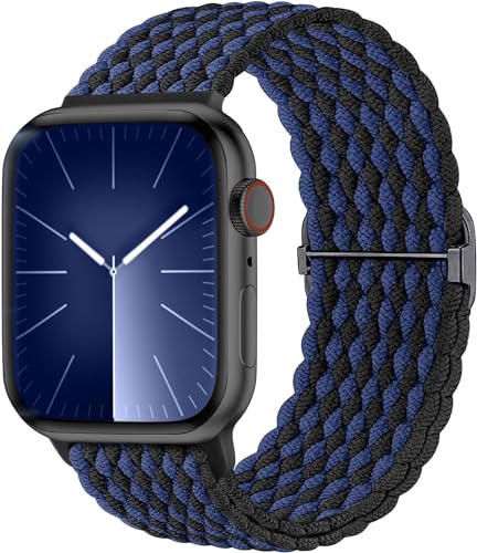 Lenrao Kompatibel mit Apple-Watch-Armbändern für Damen und Herren, geflochtenes Nylon-Armband für Apple Watch, 44 mm, 45 mm, 49 mm, 42 mm, 41 mm, 40 m, 38 mm, dehnbares Sportarmband für iWatch-Bänder von Lenrao