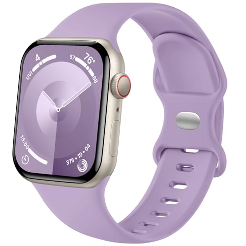 Lenrao Kompatibel mit Apple Watch SE-Bändern, atmungsaktives Sport-Silikon, verstellbares Armband, kompatibel mit Apple Watch-Armbändern 44 mm, 45 mm, 42 mm, 49 mm, für Herren/iWatch-Bänder Serie von Lenrao