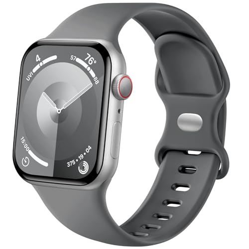 Lenrao Kompatibel mit Apple Watch SE-Bändern, atmungsaktives Sport-Silikon, verstellbares Armband, kompatibel mit Apple Watch-Armbändern 44 mm, 45 mm, 42 mm, 49 mm, für Herren/iWatch-Bänder Serie von Lenrao