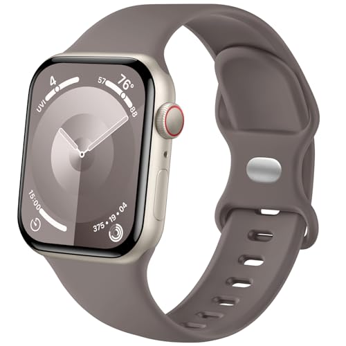 Lenrao Kompatibel mit iWatch-Bändern, atmungsaktives Sport-Silikon, verstellbares Armband, kompatibel mit 44 mm, 45 mm, 42 mm, 49 mm, für Herren/Apple Watch Serie 9/8/7/6/5/4/3/2/1 SE Ultra von Lenrao