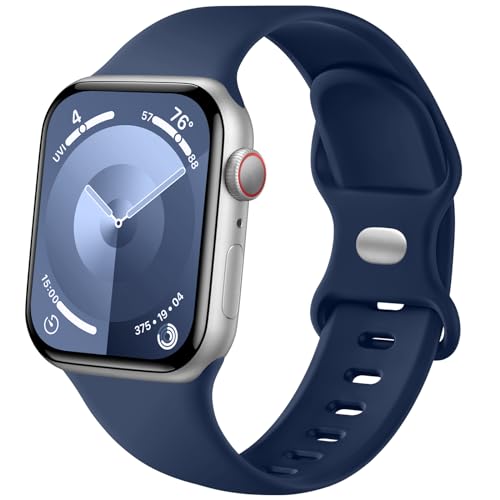 Lenrao Sportarmband, kompatibel mit Apple Watch-Armbändern für Herren, Silikon, verstellbar, wasserdicht, kompatibel mit iWatch-Bändern/Serie 9/8/7/6/5/4/3/2/1 SE Ultra von Lenrao