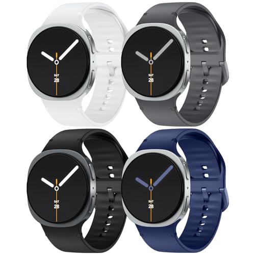 Lenrao Sportarmband, kompatibel mit Galaxy 8 Uhrenarmbändern, 40 mm, 44 mm, Galaxy Watch 8 Classic 46 mm (2025), keine Lücke, weiches Silikonband, wasserdicht, mit einem Klick, Ersatz für Damen und von Lenrao