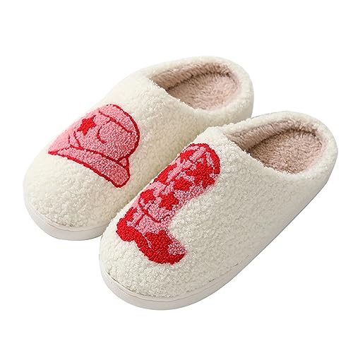 Lenugeo Lustige Cartoon Hauschuhe, Damen Herren Winter Plüsch Schlappen, Warme Flauschige Cozy Slippers, Kuschel Fell Kawaii Pantoffeln | Stiefel 39-40 EU von Lenugeo