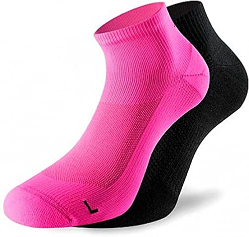 2er Pack LENZ RUNNING 3.0 Lauf Socken Jogging Socken pink & schwarz 080(39-41,BLACK/PINK) von Lenz