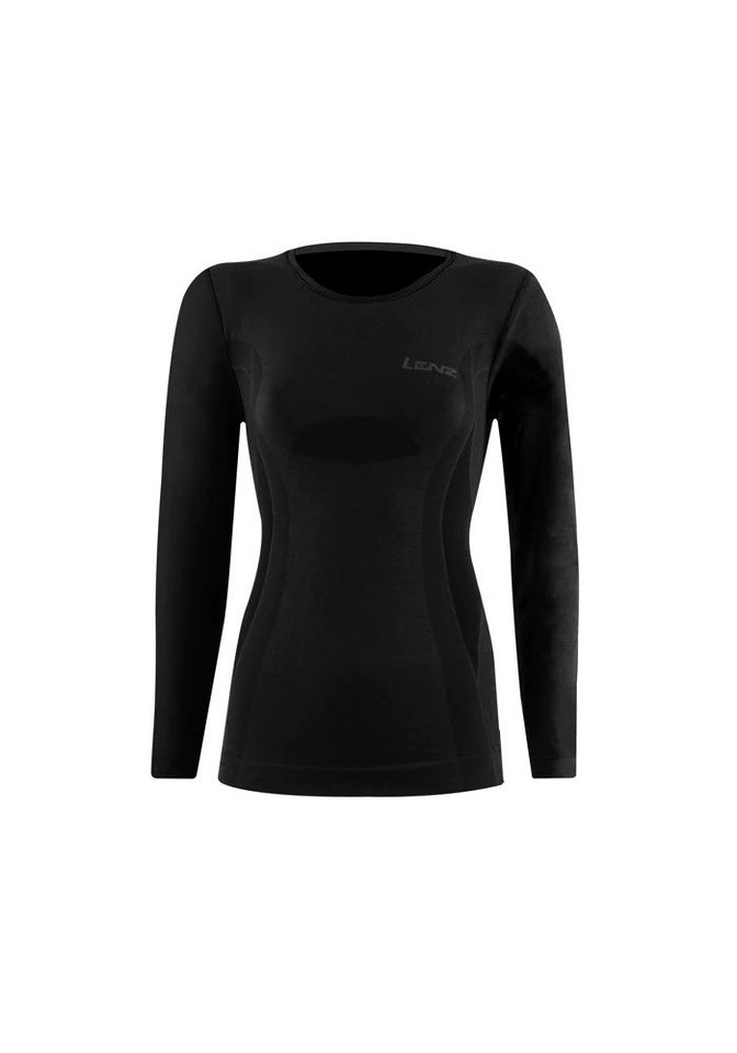 Lenz Langarmshirt Funktionsunterwäsche Merino 6.0 Rundhals schwarz Damen von Lenz