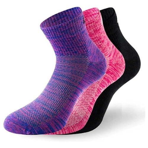 Lenz Performance Quarter Tech Socken (Purple/Pink/Black,35-38) von Lenz