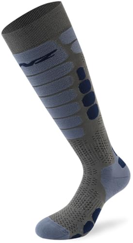 Lenz Skiing 5.0 Socken (Grey/Blue,42-44) von Lenz