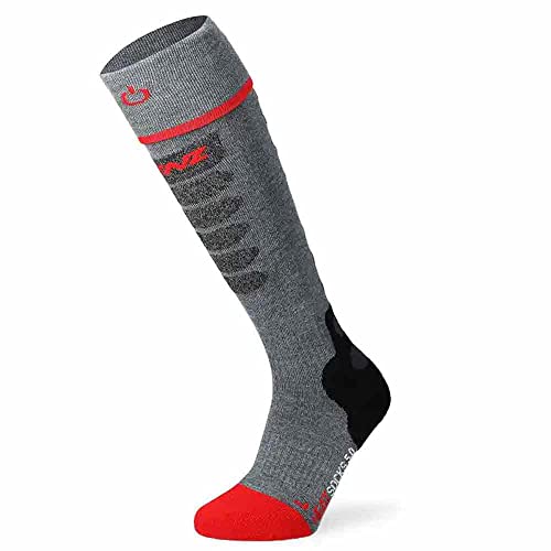 Lenz Unisex Socken, 10-Grau/Rot, 42 von Lenz