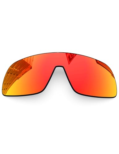 1,6 mm polarisierte Ersatzgläser für Oakley Sutro OO9406 Sonnenbrille, UV-Schutz, dunkle Spiegellinse, Reparaturteile und Kit (Feuerrot) von LenzReborn