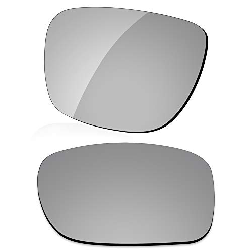 LenzReborn Polarisierte Gläser, kompatibel mit Ray-Ban RB4165-51 Justin Sonnenbrille – weitere Optionen, Silbergrau – polarisiert, verspiegelt, Einheitsgröße von LenzReborn