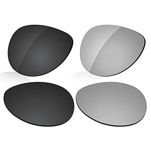 LenzReborn Polarisierte Linse Ersatz für Oakley Cohort OO9301 Sonnenbrille – mehr Optionen, Dunkelschwarz + Silbergrau, Einheitsgröße von LenzReborn