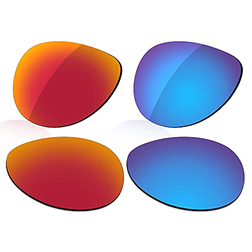 LenzReborn Polarisierte Gläser, Ersatz für Oakley Cohort OO9301 Sonnenbrille, weitere Optionen, Feuerrot + Eisblau, Einheitsgröße von LenzReborn
