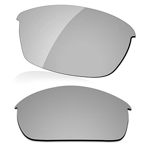 LenzReborn Polarisierte Linse Ersatz für Oakley Flak Jacket Sonnenbrille – mehr Optionen Gr. Einheitsgröße, Silbernes Titan – polarisiert, verspiegelt von LenzReborn