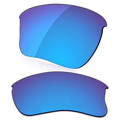 LenzReborn Polarisierte Linse Ersatz für Oakley Flak Jacket XLJ Sonnenbrille – mehr Optionen Gr. Einheitsgröße, Eisblau – polarisiert, verspiegelt von LenzReborn