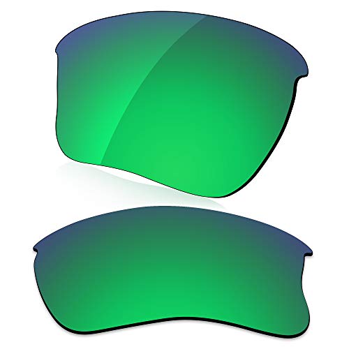 LenzReborn Polarisierte Linse Ersatz für Oakley Flak Jacket XLJ Sonnenbrille – mehr Optionen Gr. Einheitsgröße, Rasengrün – polarisiert, verspiegelt von LenzReborn