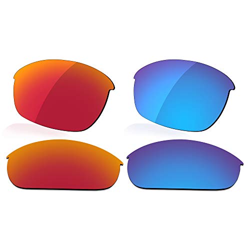 LenzReborn Polarisierte Linse Ersatz für Oakley Half Jacket 2.0 OO9144 Sonnenbrille – mehr Optionen Gr. Einheitsgröße, Feuerrot + Eisblau. von LenzReborn