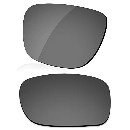 LenzReborn Polarisierte Linse Ersatz für Oakley Jupiter Squared OO9135 Sonnenbrille – mehr Optionen Gr. Einheitsgröße, Helles Schwarz – polarisiert, verspiegelt von LenzReborn
