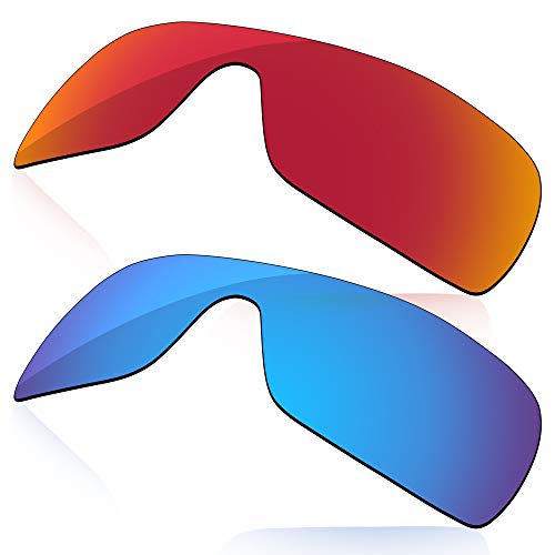 LenzReborn Polarisierte Linse Ersatz für Oakley Offshoot OO9190 Sonnenbrille – mehr Optionen Gr. Einheitsgröße, Feuerrot + Eisblau. von LenzReborn