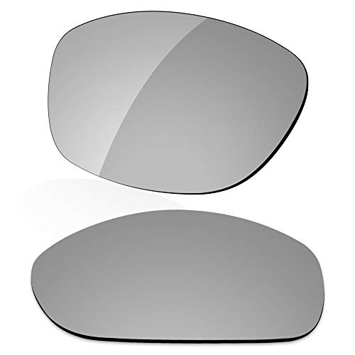 LenzReborn Polarisierte Linse Ersatz für Oakley Pit Bull OO9127 Sonnenbrille – mehr Optionen Gr. Einheitsgröße, Silbernes Titan – polarisiert, verspiegelt von LenzReborn