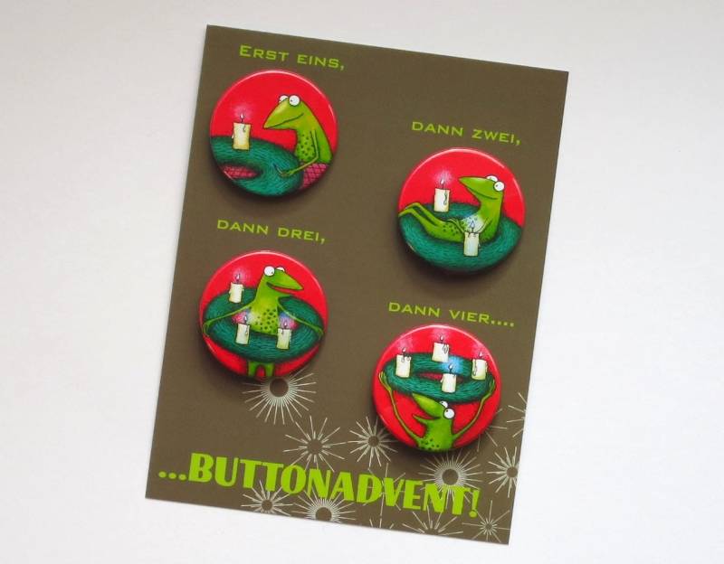 Button-Advent, 4 Buttons Für Die Adventszeit, Advent, Lustiger Adventkranz, Witziger Adventkalender, Weihnachten, Anstecker Button-Advent, 4 Buttons Für Die Adventszeit, Advent, Lustiger Adventkranz, Witziger Adventkalender, Weihnachten, Anstecker von Lenzkunzt