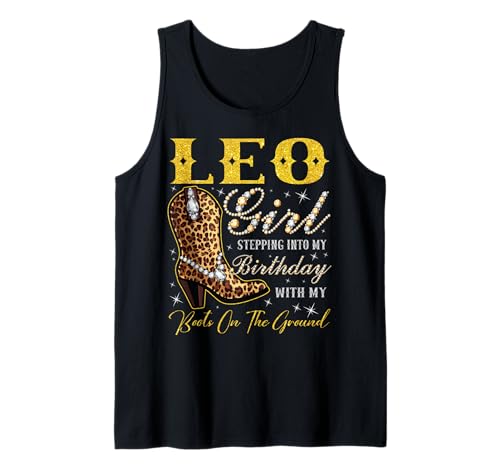 Leo Girl Tritt mit Meinen Stiefeln an Meinem Geburtstag Tank Top Leo Girl Tritt mit Meinen Stiefeln an Meinem Geburtstag Tank Top von Leo Girl Birthday Party Western Cowgirl