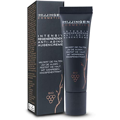 HILLINGER COSMETICS – BIO Anti-Aging Augencreme mit Wirkstoffen der Bio-Traube für straffe Haut - Anti Falten Creme zum Mildern von Augenringen - Hyaluronsäure Creme für Männer und Frauen - vegan von Leo Hillinger Cosmetics
