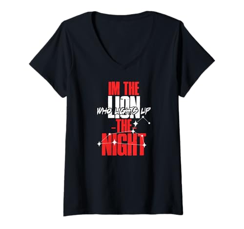 Damen I'm The Kingpin of This Starry Lineup T-Shirt mit V-Ausschnitt Damen I'm The Kingpin of This Starry Lineup T-Shirt mit V-Ausschnitt von Leo Presence Lineup Kingpin Starry Holds Zodiac