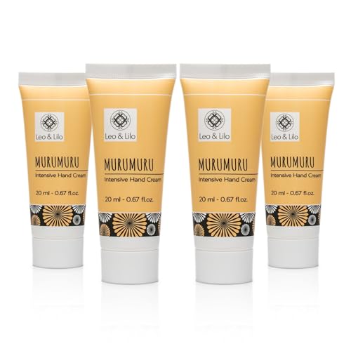 Leo & Lilo 4er-Set Handcreme Murumuru 20 ml - intensive Pflege für sehr trockene Hände - mit pflanzlichen Bio Ölen und pflegender Murumuru Butter - vegan von Leo & Lilo