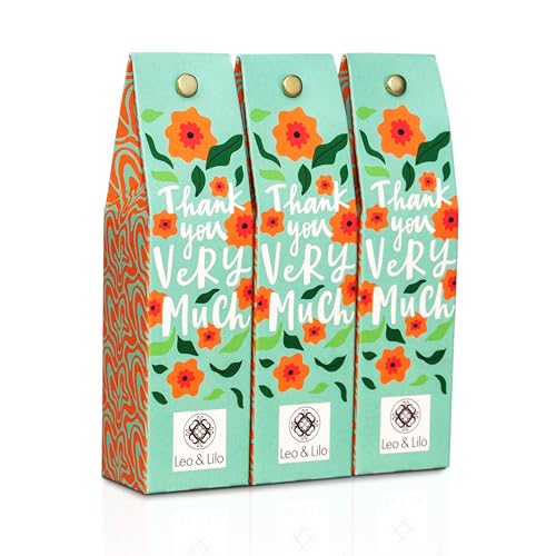 Leo & Lilo Handcreme Geschenkset Thank you very much - Handlotion mit Bio Aloe Vera - 3er-Set (3 x 50 ml) - Einzeln verpackt - Pflegt und verwöhnt Hände und Körper von Leo & Lilo