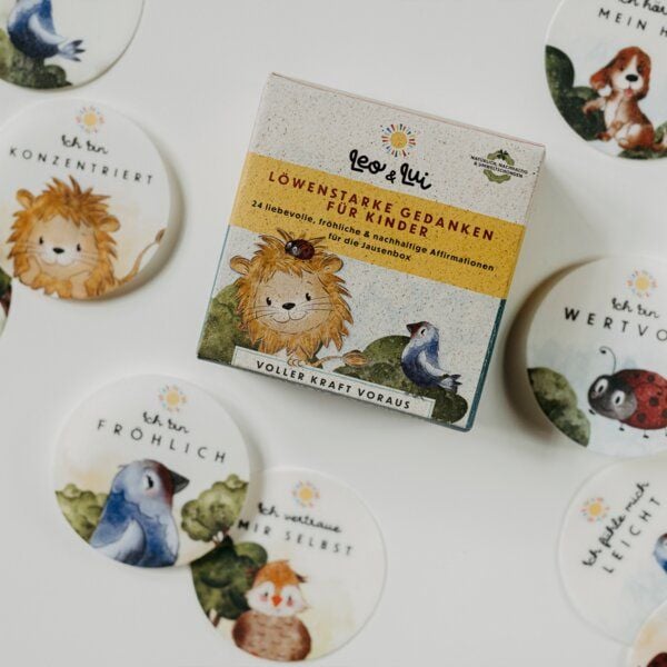 Leo und Lui Löwenstarke Gedanken für Kinder - Affirmationskärtchen für die Pausenbox von Leo und Lui