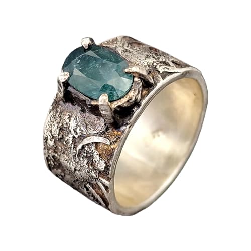 LeoLars-PABE Grandideriet Design Ring, Gr.64-65 (20,6), aus 925er Silber, antikes wildes Design, teilgeschwärzt, Unikat, Handarbeit von LeoLars-PABE