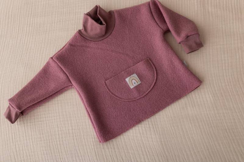 Walkpullover Walkjacke Kleinkind Baby Kind 100% Schurwolle Walkstoff Rosa Pink Mädchen von LeoLoeweShop
