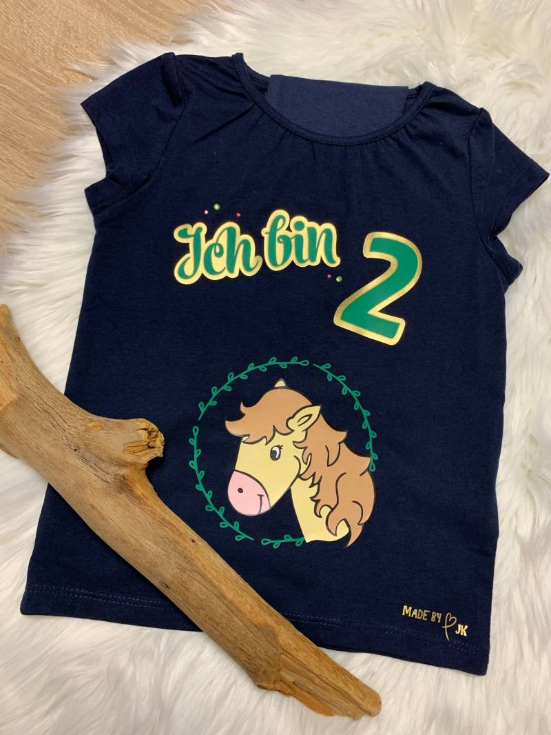 Shirt Geburtstag Geburtstagsshirt Für Kinder Mädchen Pferd 1 2 3 4 5 6 Größe 92-128 Möglich von LeoLucBYJK
