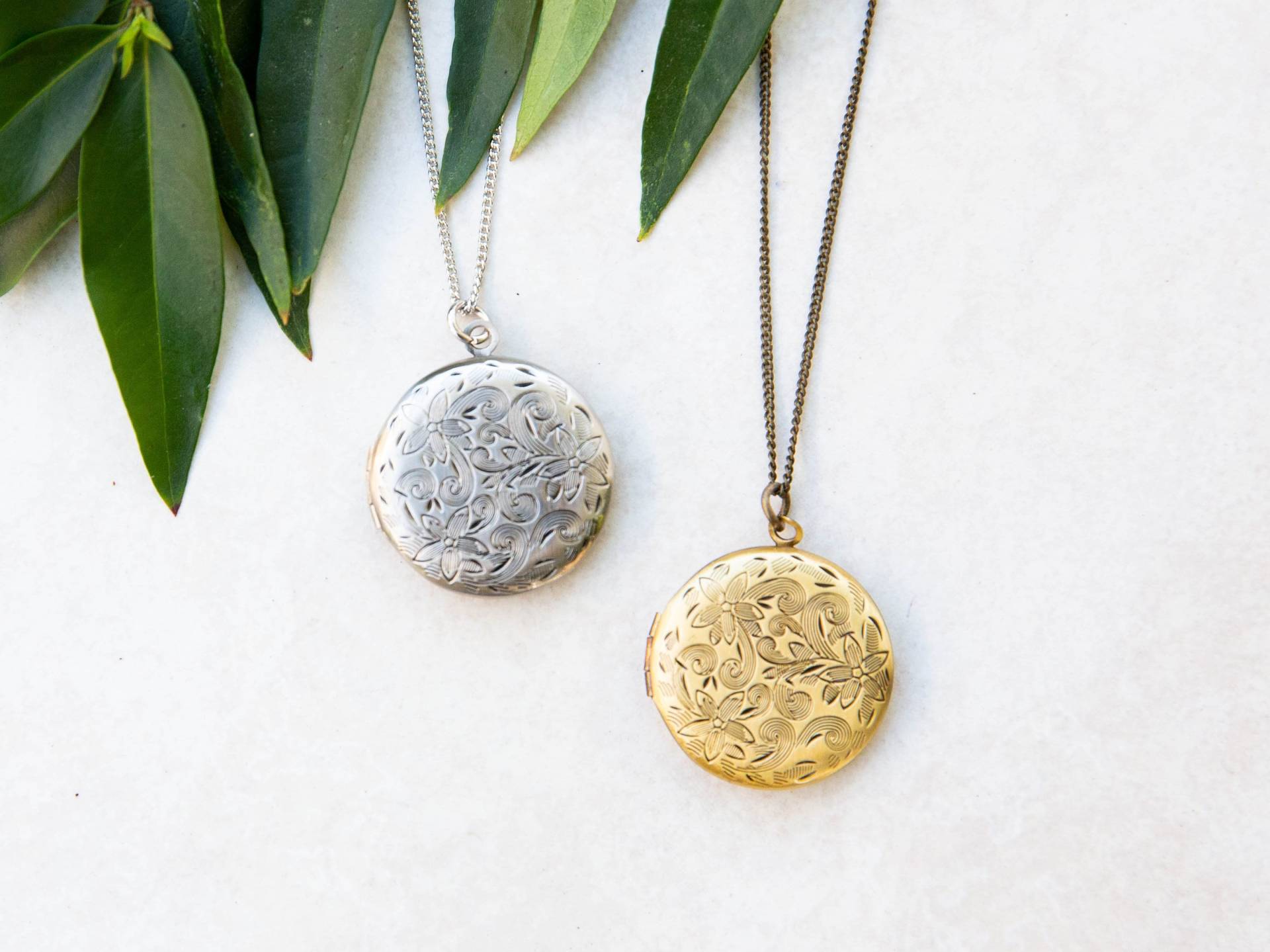 Blumen Medaillon Mit Foto, Erinnerungs-Halskette, 25 Mm Foto-Anhänger, Silber-Gold-Andenken Medaillon, Enkel Geschenk Oma, Für Schwiegermutter von LeoandLovey